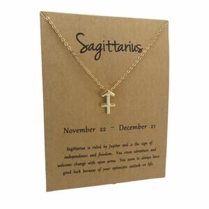 Francesca's Sagittarius Pendant Necklace Gold Horoscope Zodiac Necklace